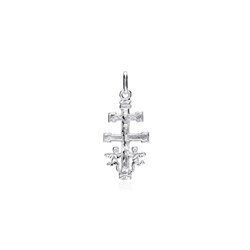 Colgante cruz plata de ley 18mm "Caravaca"