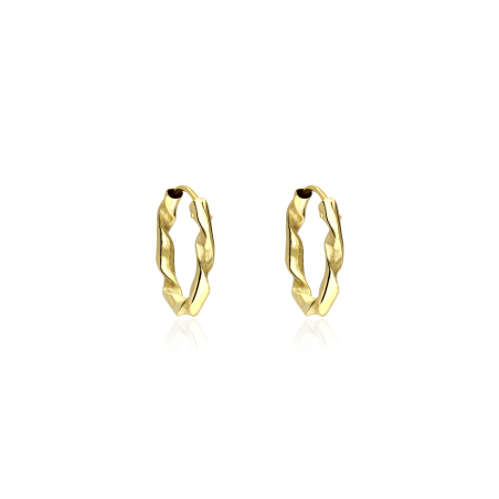 Aros Oro 18k 14mm "Rizo"