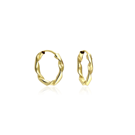 Aros Oro 18k 14mm "Rizo"
