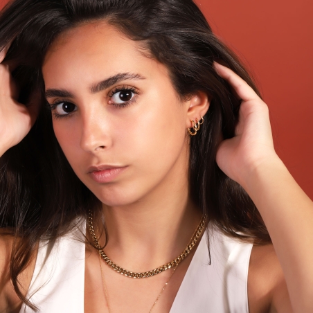 Aros Oro 18k 14mm "Rizo"