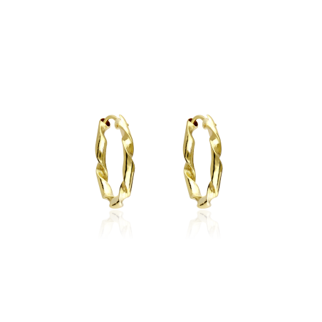 Pendientes Aro Oro 18k 16mm "Rizo"