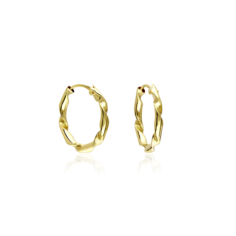 Aros Oro 18k 16mm "Rizo"