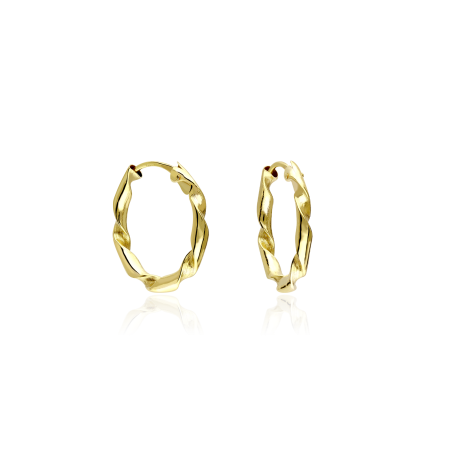 Pendientes Aro Oro 18k 16mm "Rizo"