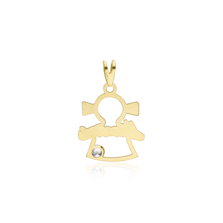 Colgante Oro 18k y circonita "Abilene"