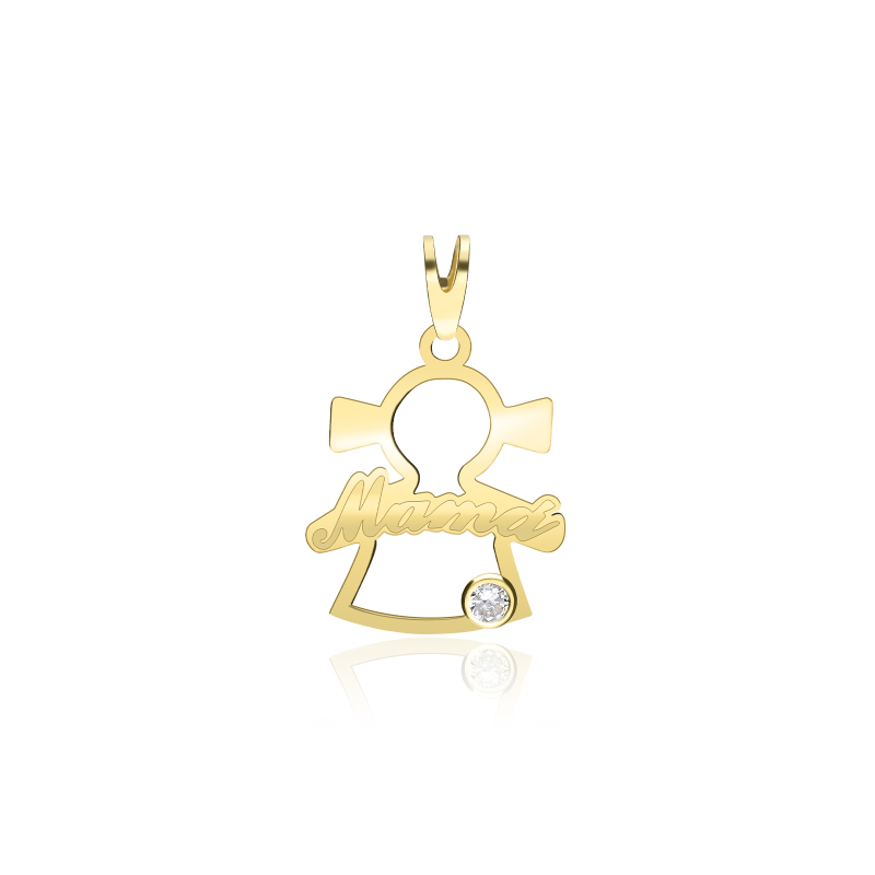 Colgante Oro 18k y circonita "Abilene"