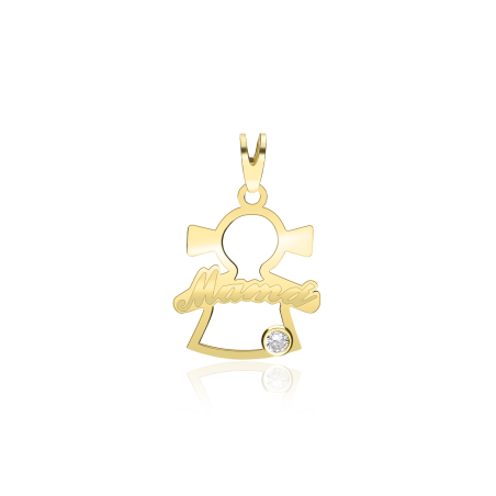 Colgante Oro 18k y circonita "Abilene"