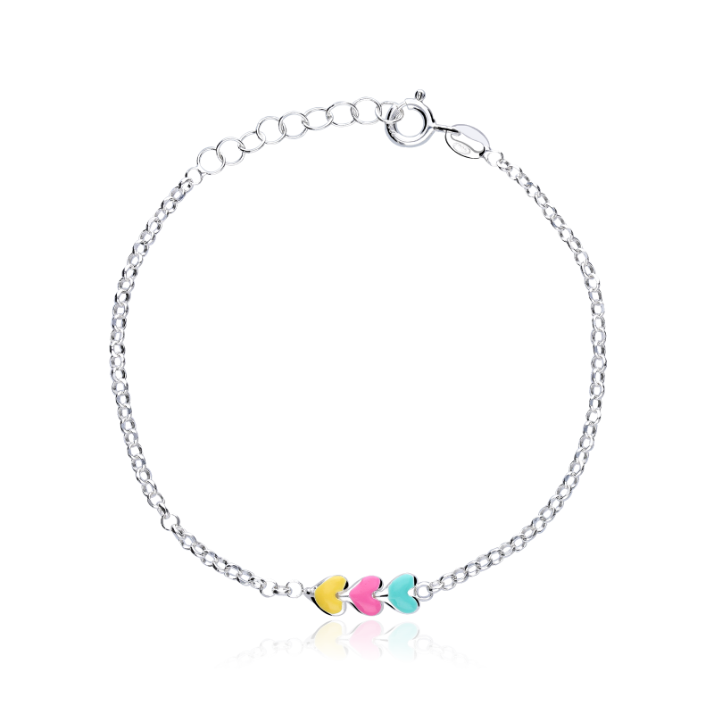 Pulsera plata primera ley "Color"