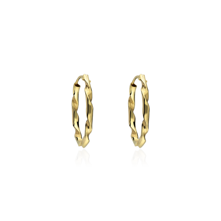 Pendientes Aro Oro 18k 20mm "Rizo"