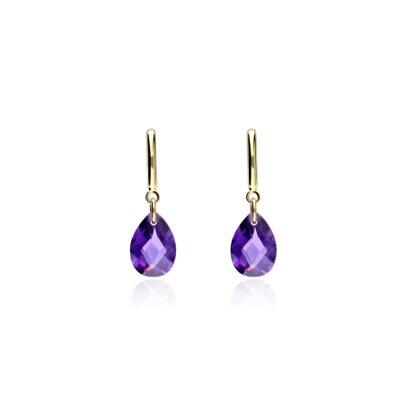 Pendientes Oro 18k y amatistas "Viola"