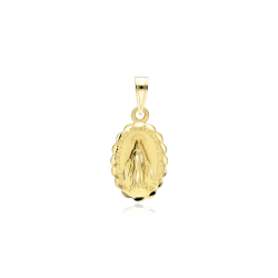 Medalla Oro 18k tallada "Virgen Milagrosa"