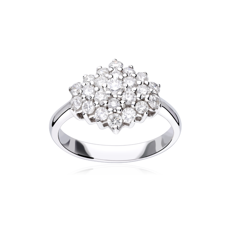 Anillo Oro Blanco y Diamantes 1.29cts "Galán"