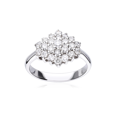 Anillo Oro Blanco y Diamantes 1.29cts "Galán"