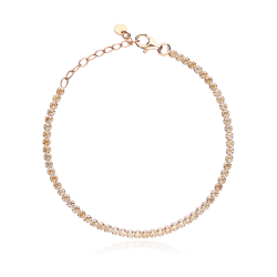 Pulsera plata de ley y circonitas "Creme Riviere"