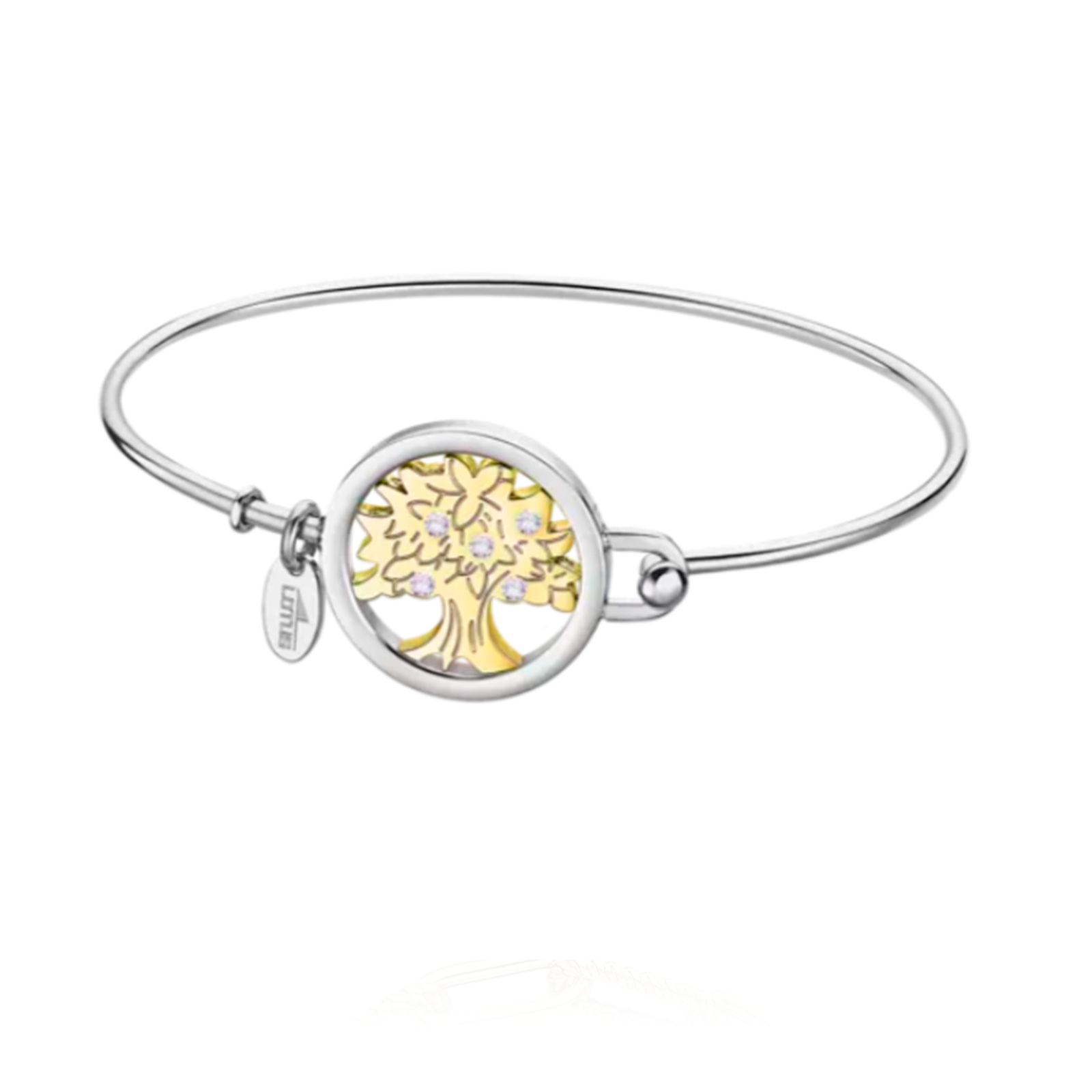 Pulsera Lotus Style mujer Millenial acero árbol de la vida bicolor