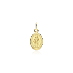 Medalla Oro 18k oval "Virgen Milagrosa"