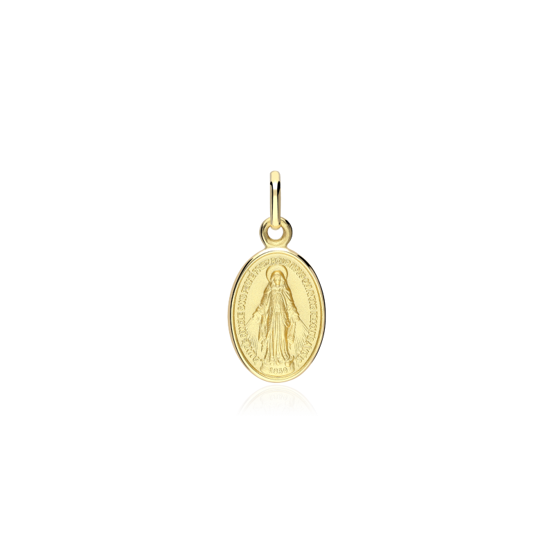 Medalla Oro 18k oval "Virgen Milagrosa"