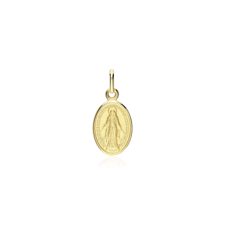 Medalla Oro 18k oval "Virgen Milagrosa"