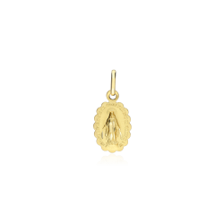 Medalla Oro 18k satinada "Milagrosa"