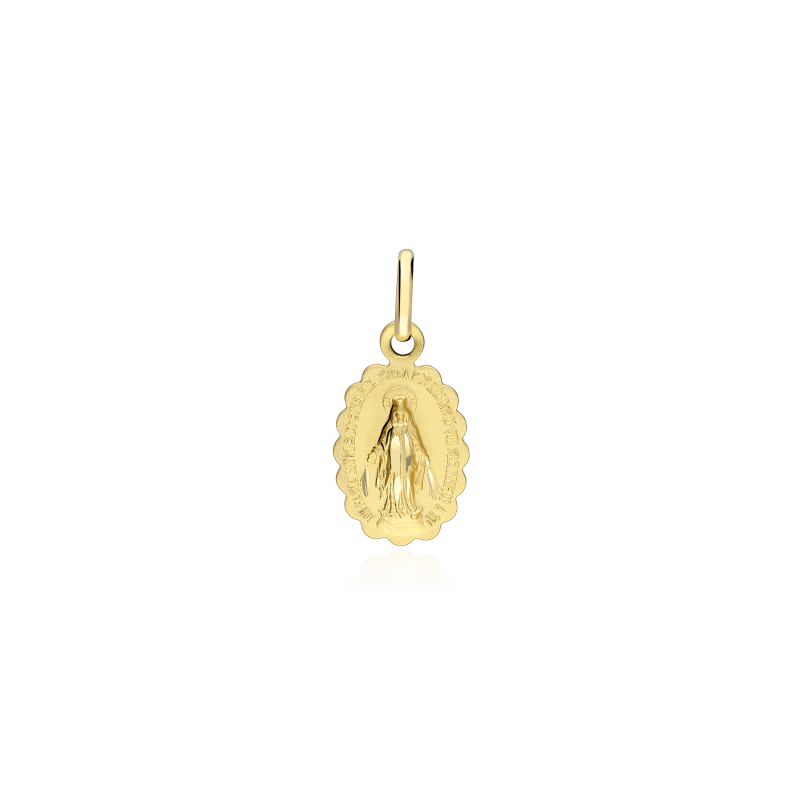 Medalla Oro 18k satinada "Milagrosa"