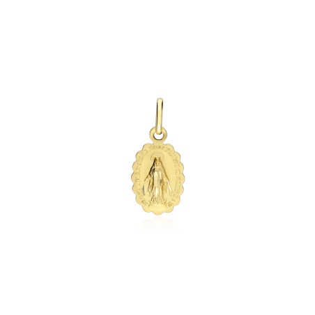 Medalla Oro 18k satinada "Milagrosa"