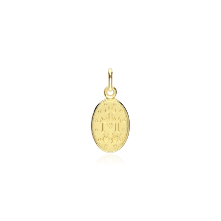 Medalla Oro 18k oval "Virgen Milagrosa"