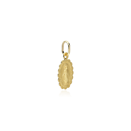 Medalla Oro 18k satinada "Milagrosa"