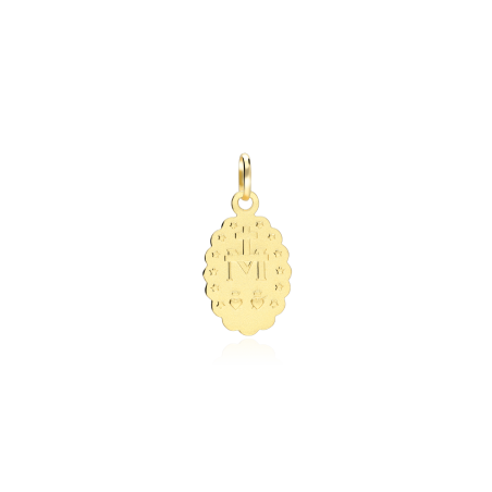 Medalla Oro 18k satinada "Milagrosa"