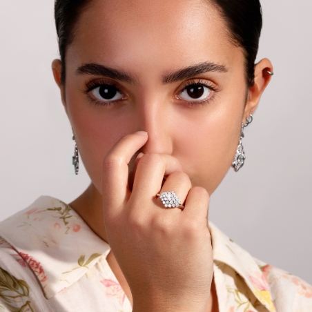 Anillo Oro Blanco y Diamantes 1.29cts "Galán"