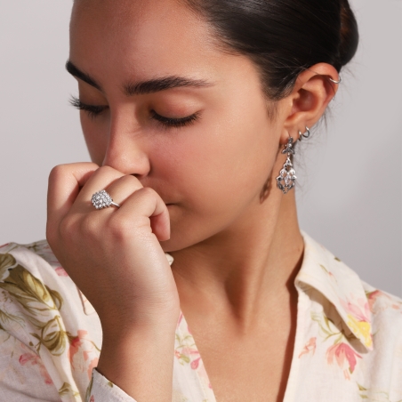 Anillo Oro Blanco y Diamantes 1.29cts "Galán"