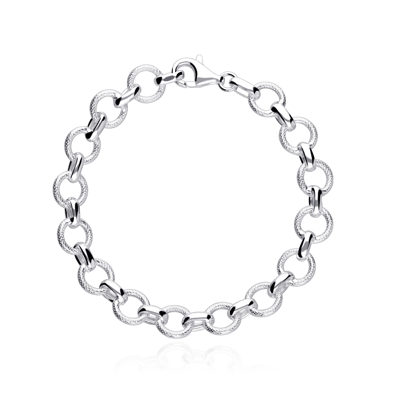 Pulsera plata primera ley eslabones "Bernat"