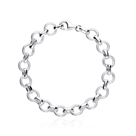 Pulsera plata primera ley eslabones "Bernat"