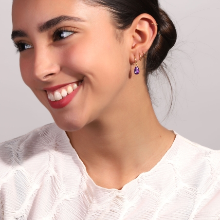 Pendientes Oro 18k y amatistas "Viola"