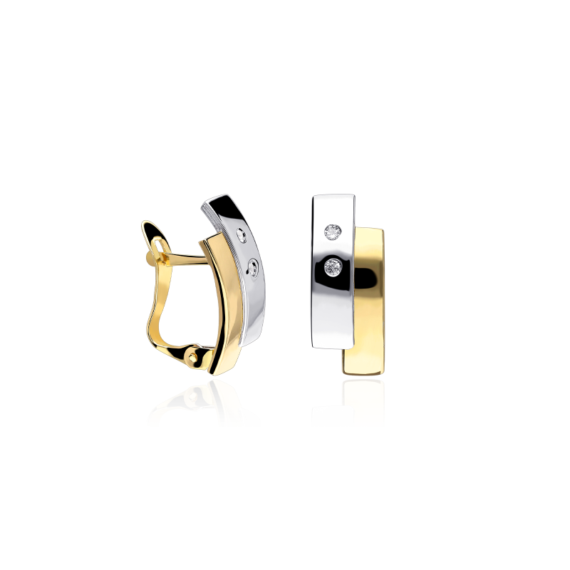 Pendientes "Leston" Oro 18K con circonitas