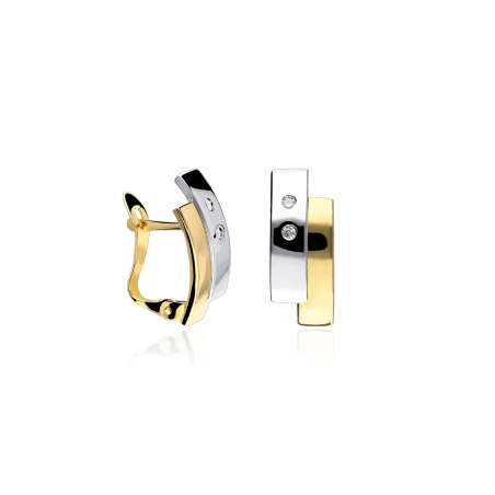 Pendientes "Leston" Oro 18K con circonitas