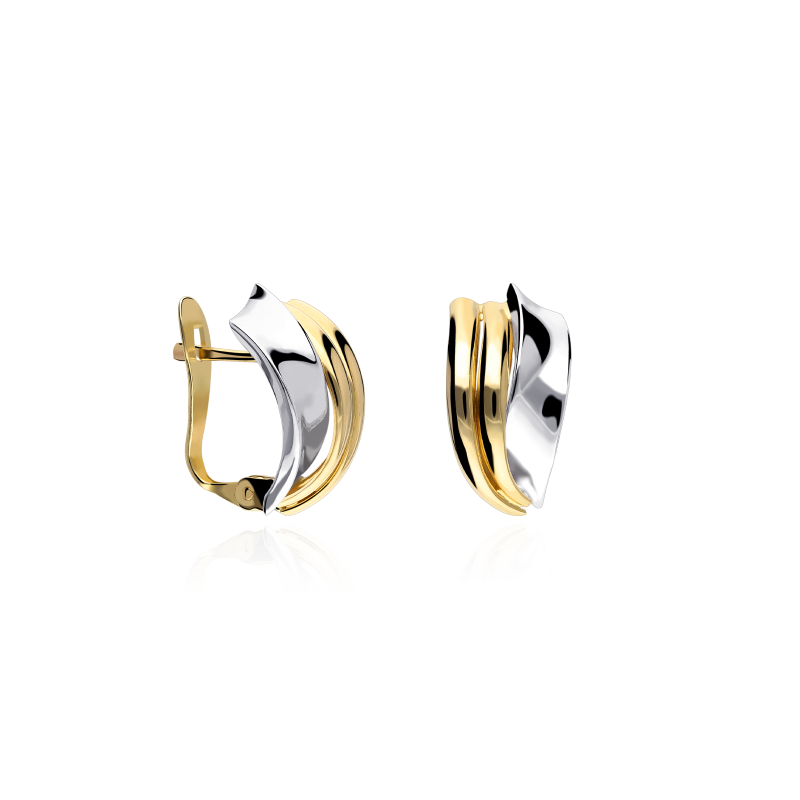 Pendientes Oro Bicolor 18k "Roos"