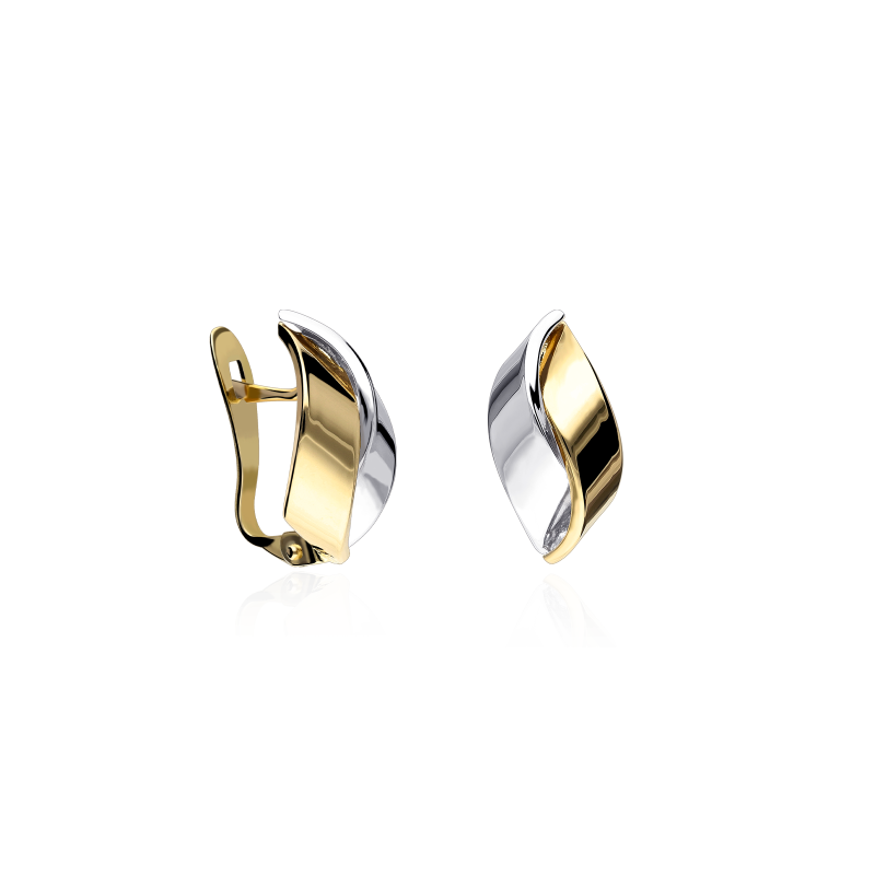 PENDIENTES "JORF" ORO BICOLOR 18K