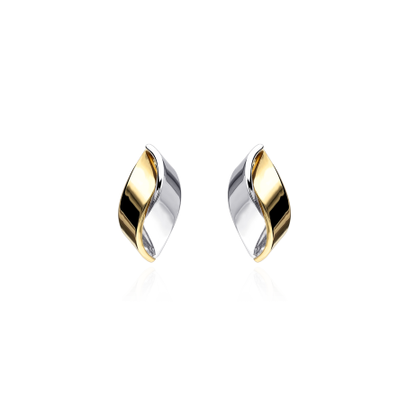 PENDIENTES "JORF" ORO BICOLOR 18K