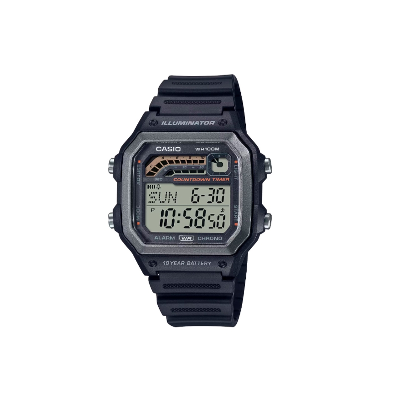 Reloj Casio Illuminator negro WS-1600H-1AVEF