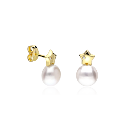 Pendientes Oro 18k y Perlas Cultivadas "Pavese"