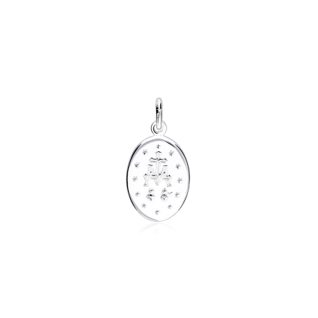 Colgante de la Virgen Milagrosa Plata de Ley