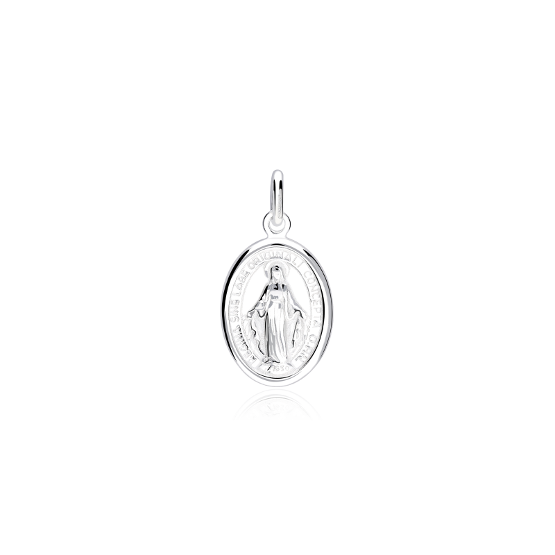 Colgante de la Virgen Milagrosa Plata de Ley