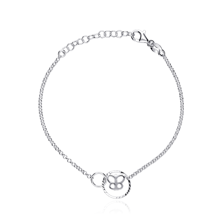 Pulsera plata primera ley "Mariposa"