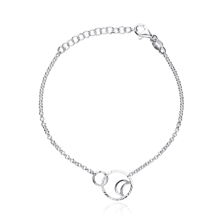 Pulsera plata primera ley "Luna"