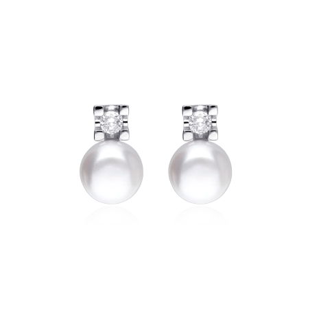 Pendientes Plata Primera Ley Perlas "Kimetz"
