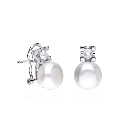 Pendientes Plata Primera Ley Perlas "Kimetz"