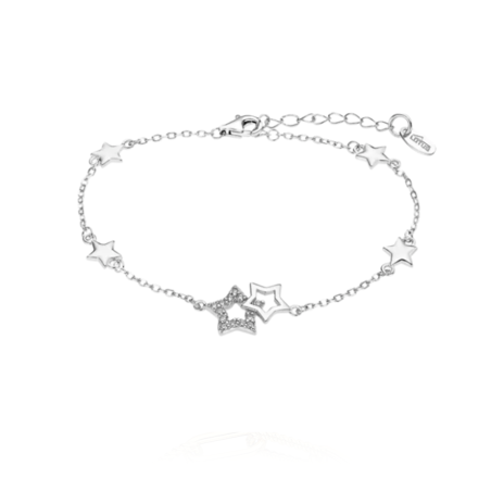 Pulsera Lotus Silver estrellitas plata y circonitas LP3177-2/1