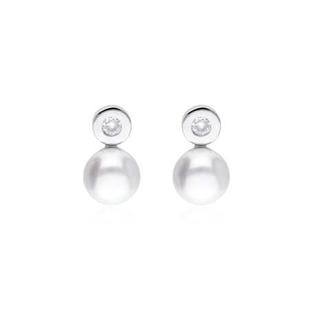 Pendientes Plata Primera Ley Perlas "Izan"