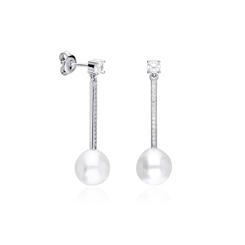 Pendientes plata primera ley y perlas cultivadas "Idalia"