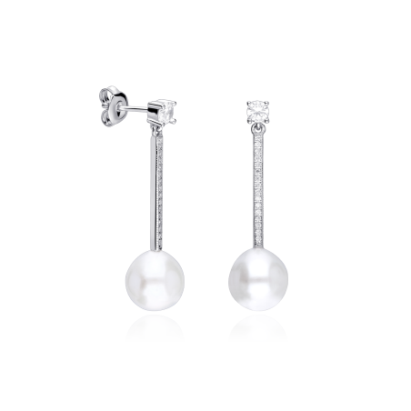 Pendientes plata primera ley y perlas cultivadas "Idalia"