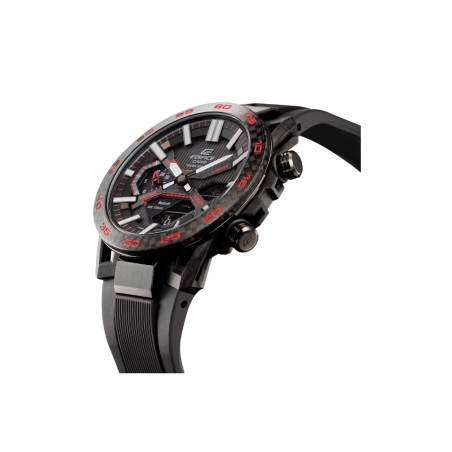 Reloj Casio Edifice acero negro correa resina ECB-2000PB-1A